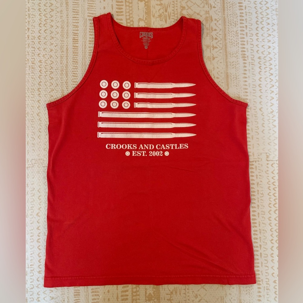 Crooks and Castles Red Tank top
